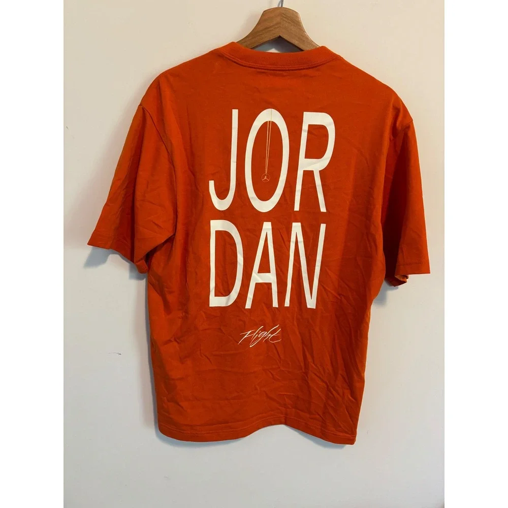 Jordan Artist Series Flight Graphic T-Shirt Mens Small Orange Barber